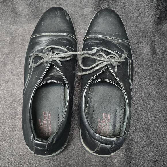 Dexter Comfort Memory Foam Black Dress Oxfords Lace Up Shoes - Picture 7 of 11
